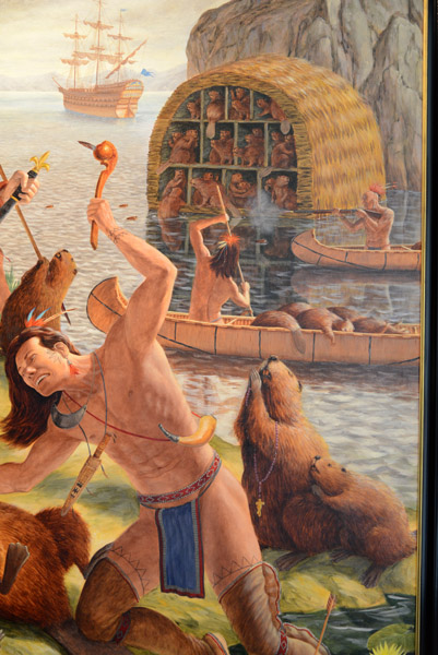 Detail - The King's Beavers, Kent Monkman, 2011