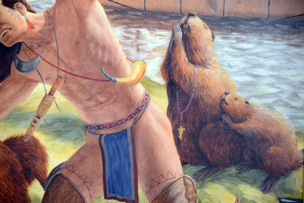 Detail - The King's Beavers, Kent Monkman, 2011