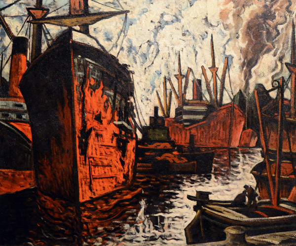 Montreal Harbour, Marc-Aurle Fortin, ca 1934-1944