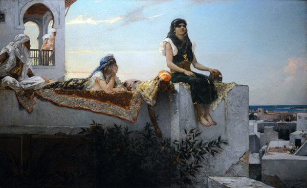 Evening on the Terrace (Morocco), Jean Joseph Benjamin Constant, 1879