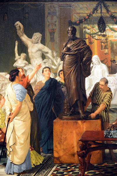 A Sculpture Gallery in Rome at the Time of Augustus, Lawrence Alma-Tadema, 1867
