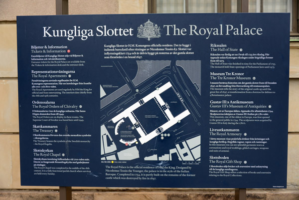 Tourist Information - The Royal Palace of Stockholm, Kungliga Slottet