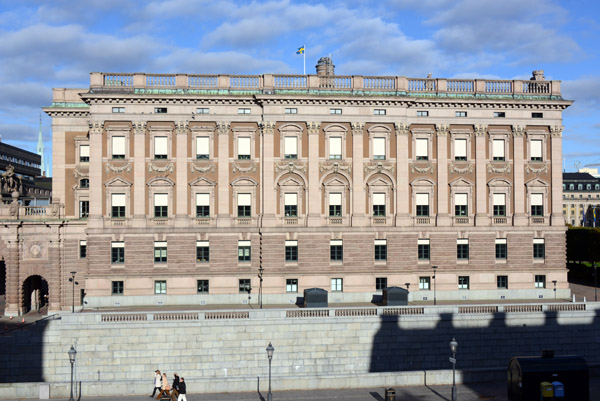 North side of the west wing of the Swedish Parliament