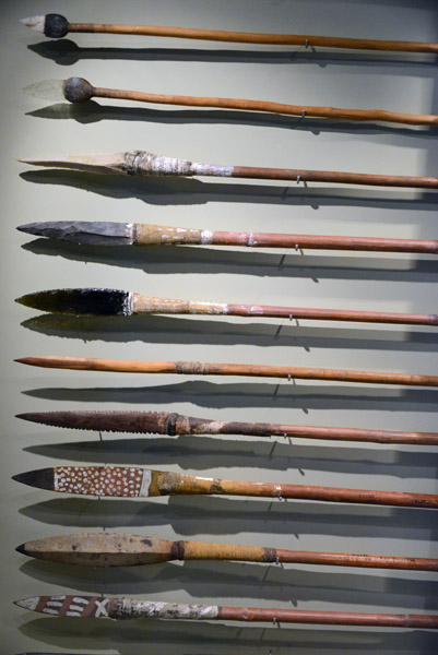 Aboriginal spears, late 19th-early 20th C.