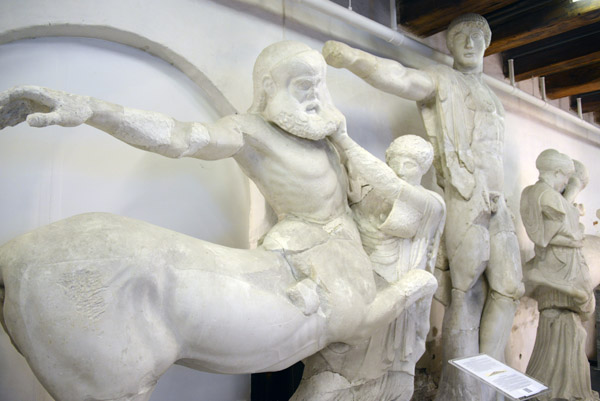 Lapiths and Centraurs from the Temple of Zeus, Olympia Museum