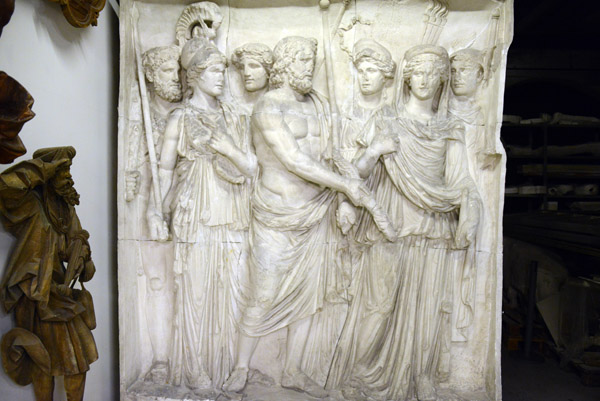 Hecules, Minerva, Bacchus, Jupiter and Hermes, Trajan's Arch, Rome