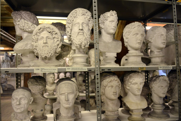 Racks of portrait busts, Royal Cast Collection