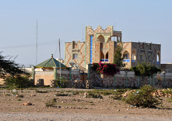 A villa for a construction company covered with decorative tiles near Hargeisa Airport