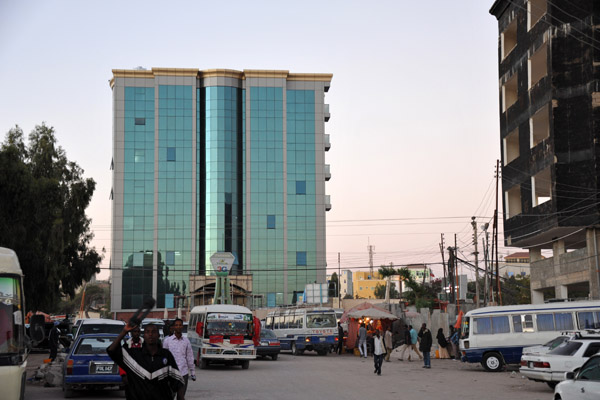 Modern glass tower in the center of Hargeisa