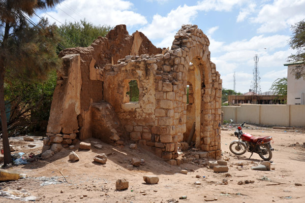 Ruins of Hargeisa's old Anglican Church, relic of British Somaliland, victim of war