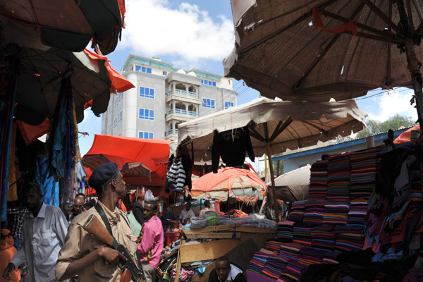 Souq of Hargeisa, the market area south of Independence Avenue, to the east of the Civil War Memorial