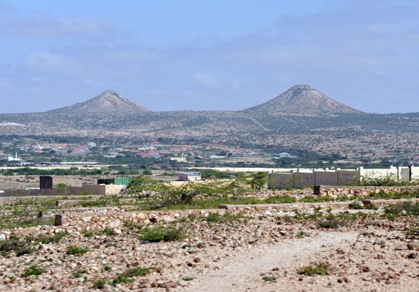 Leaving Hargeisa to the north along National Highway 1, you pass Naasa Hablood, Virgin's Breat Mountains