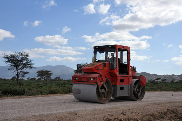 Road construction - slowly repairing Somaliland Highway 1