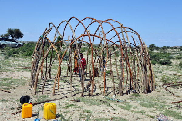 Frame of a traditional Somali hut awaiting its cover