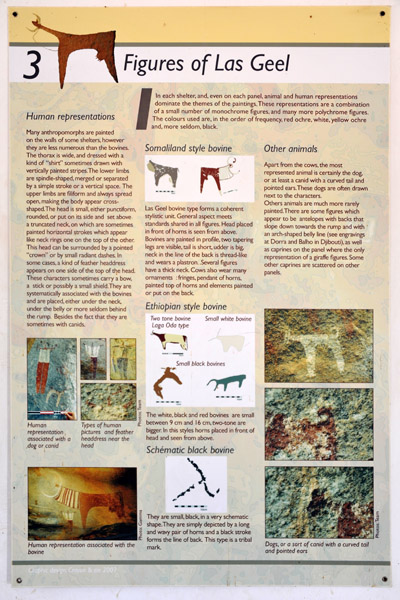 Description of the figures painted at Laas Geel, human and animal