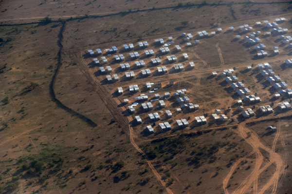 Camp of tin shacks near Hargeisa Airport, Somaliland