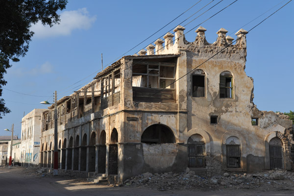 Crumbling Ottoman building by the harbour, Berbera