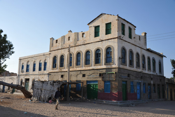 One of the larger Ottoman buildings on the town square, Berbera