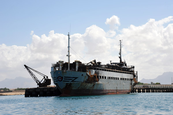 The newest victim of the Port of Berbera, the livestock carrier Estancia