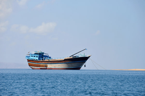 The dhow is flying the flag of Somaliland