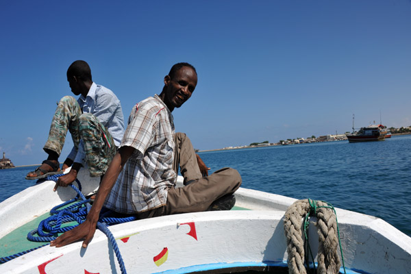 Our translator from Hargeisa had never been on a boat before...he was very excited