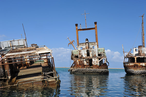 Close up encounter with the shipwrecks in the Port of Berbera