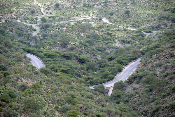 Somaliland Highway 2 climbing to the Sheikh Plateau