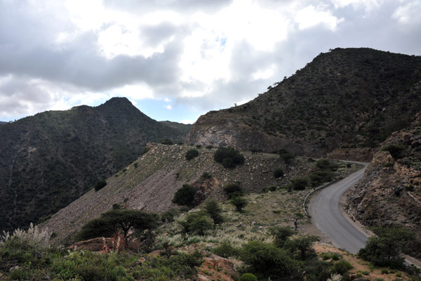 Somaliland Highway 2 in the mountains north of Sheikh