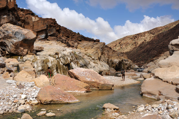 Hot springs at the canyon of Biyo Guure near Berbera