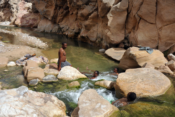 Another outlet of the hot spring, this one with pool and small cascade