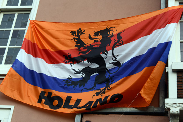 Orange flag with the lion of Holland, Den Haag