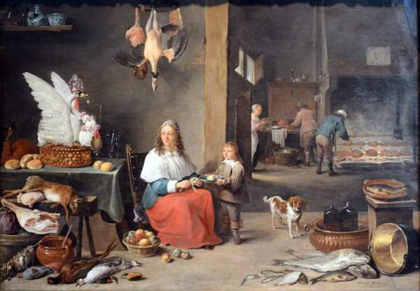 Kitchen Interior, David Teniers II, 1644