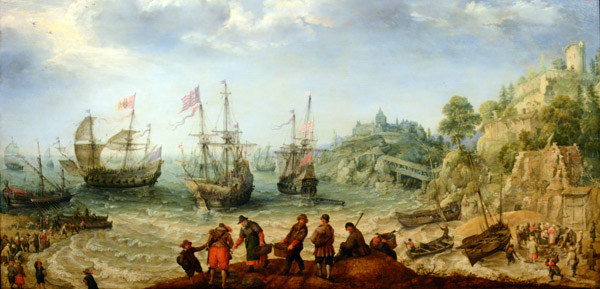 Ships off a Rocky Coast, Adam Willaerts, 1621