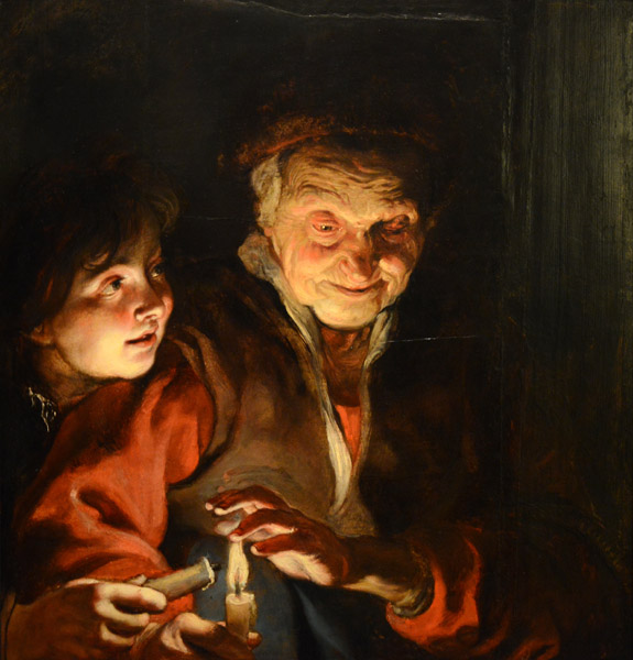 Old Woman and Boy with Candle, Peter Paul Rubens, ca 1616-1617