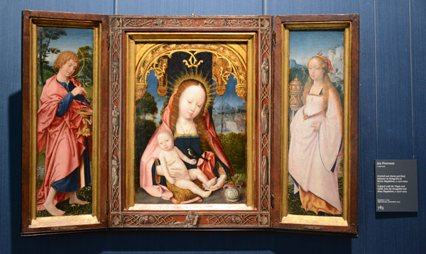 Triptych with the Virgin and Child, John the Evangelist and Mary Magdalene, Jan Provoost, ca 1520-1525