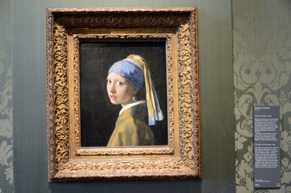 The most famous painting in the Mauritshuis, Vermeer's Girl with a Pearl Earring