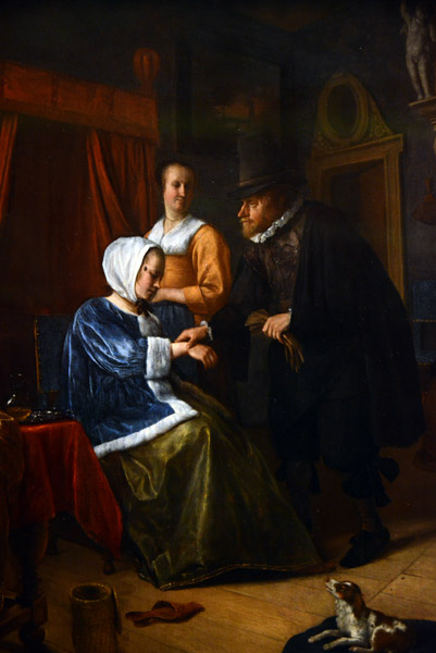 The Sick Girl, Jan Steen, ca 1660-1662