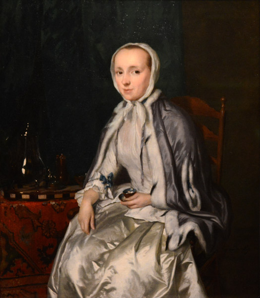 Portrait of Elisabeth Troost, George van der Mijn, 1758