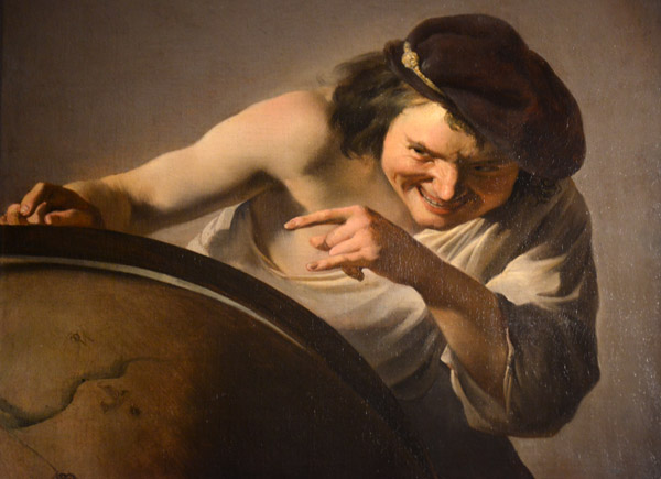 Democritus, the Laughing Philosopher, Johannes Moreelse, ca 1630