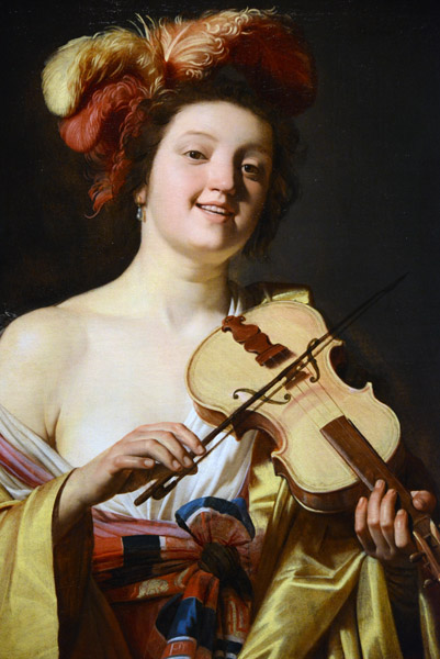 Woman Playing the Violin, Gerrit van Honthorst, 1626