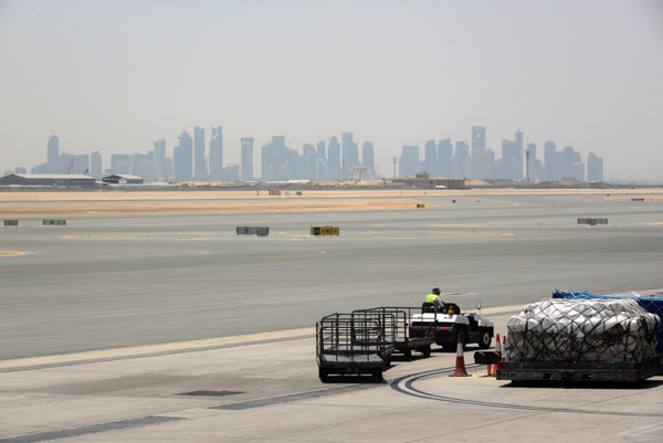 Low-rise Doha seen from Hamad International Airport