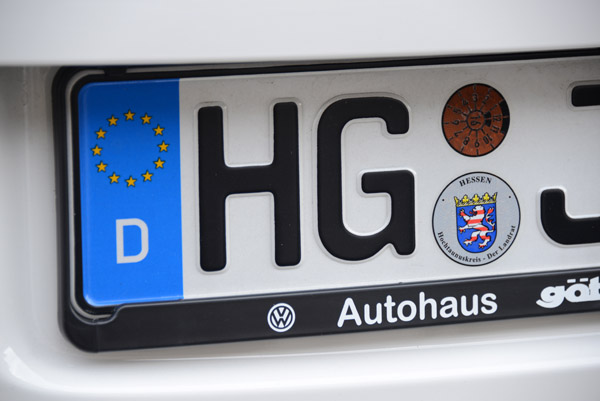 German license plate - Hochtaunuskreis