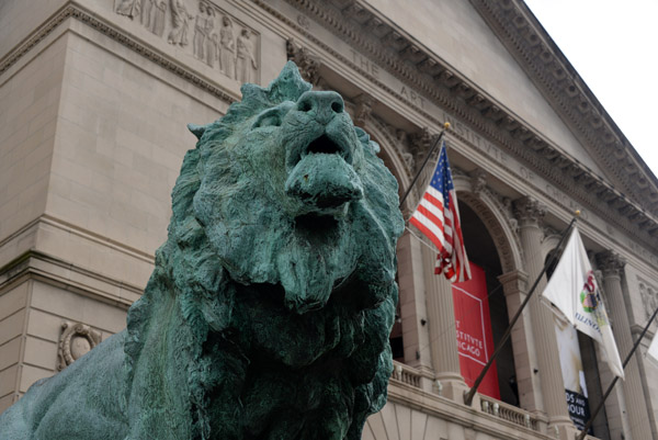 The lions in front of the Art Institute of Chicago date from the 1893 World Columbian Exposition