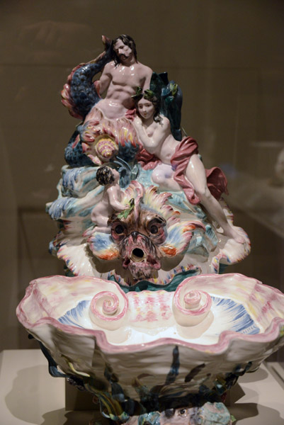 Wall Fountain and Basin, Sceaux Faience Manufactory, France ca 1755