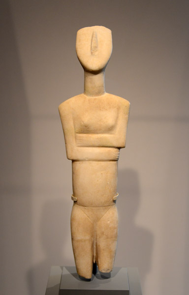 Statuette of a Female Figure, Cyladic (probably Keros), early Bronze Age, 2600-2400 BC