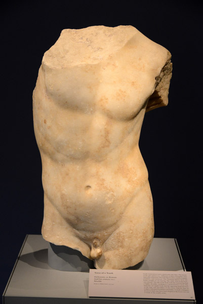 Torso of a Youth, Hellenistic or Roman, 2nd-1st C. BC