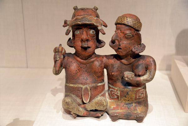 Seated Joined Couple, Nayarit, Mexico - 200 BC-300 AD