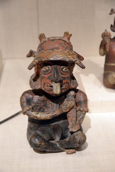 Seated Figure Playing a Rasp, Nayarit, Mexico, ca 100 AD