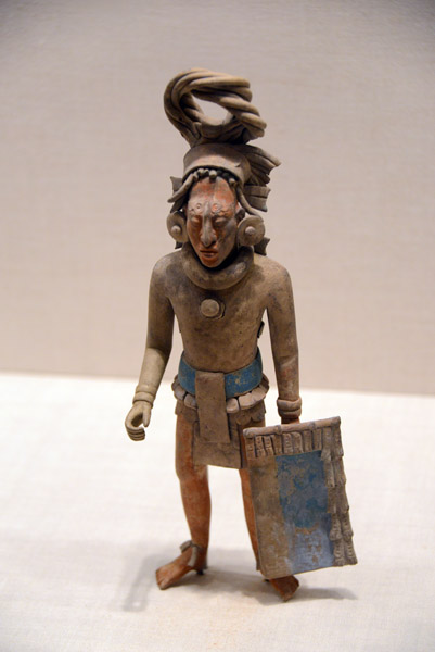 Figure of a Standing Warrior, Late Classic Maya, Campeche or Yucatan, Mexico, 650-800 AD