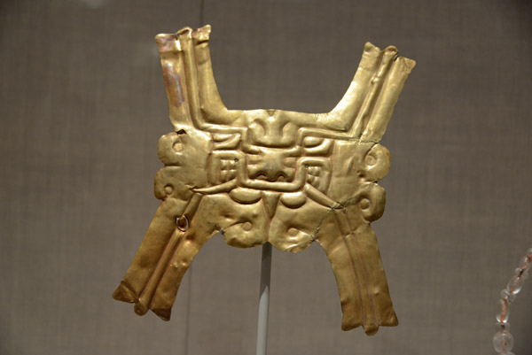 Gold Pectoral with Zoomorphic Face, Chavn, north coast Peru, ca 500 BC